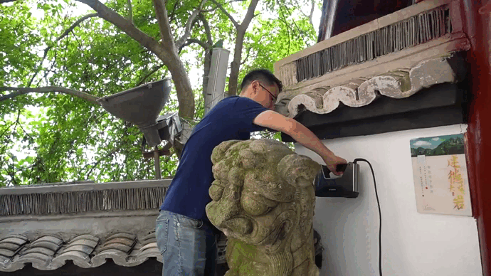 Scannen in einem engen Raum